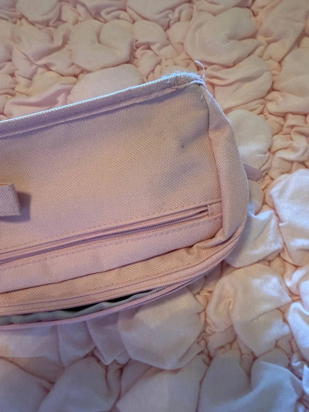 Special Pink Canvas Pencil Case - Soft Pastel Pink Organizer
